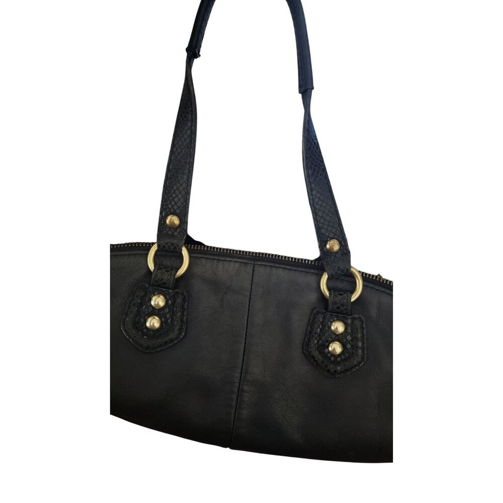 Coach Ashley Python Trim Purse Shoulder Bag Tote - Picture 6 of 14